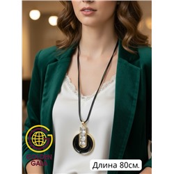 Кулон на кожаном шнурке "Женская грация" Арт КШ2130/27