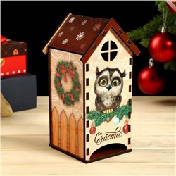 Чайный домик новогодний «Сова», 20×10.5×9.5 см