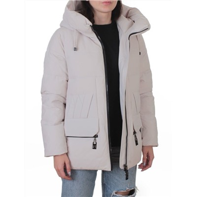 M-M05 GRAY/BEIGE Куртка зимняя женская (150 гр. холлофайбер)