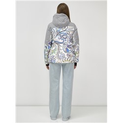 Горнолыжная куртка женская зимняя светло-серого цвета 2252SS