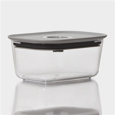 Контейнер для еды с вакуумным клапаном Доляна, пластик, 360 мл, 13.8×10×6.2 см, прозрачный
