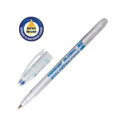 Ручка шариковая масляная PENSAN Global-21, СИНЯЯ, корпус прозрачный, узел 0,5мм, линия 0,3мм, 2221