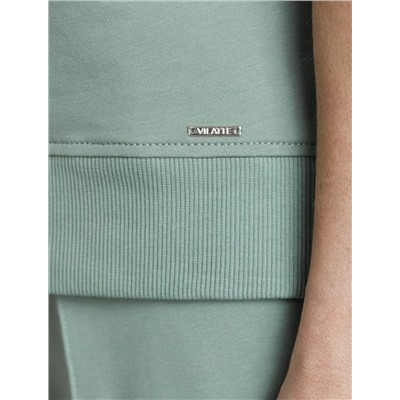 Футболка свободная с принтом из футера двухнитки с эластаном