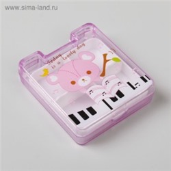 1527359 Таблетница "Медвежата", 4 секции, цвет МИКС 7,5*8,3*2см