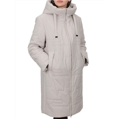 1073 LT. BEIGE Пальто зимнее облегченное женское (холлофайбер 150 гр.)