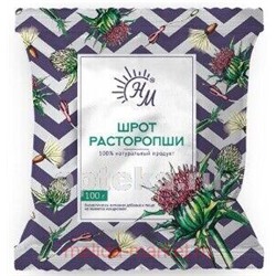 НАТУРАЛЬНЫЕ МАСЛА Шрот расторопши пятнистой "СолНат Био" 100 г. БАД цветной пакет