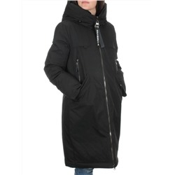2316 BLACK Пальто зимнее женское (200 гр. холлофайбера)