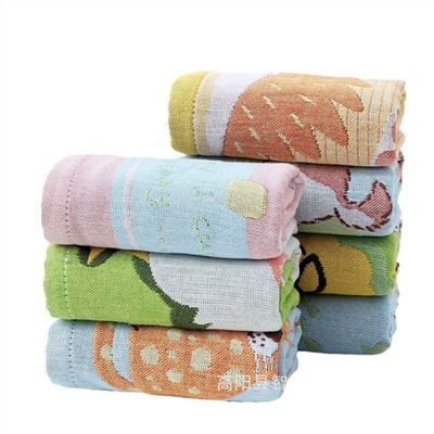 Gauze cotton cartoon children's sweat towel, wholesale