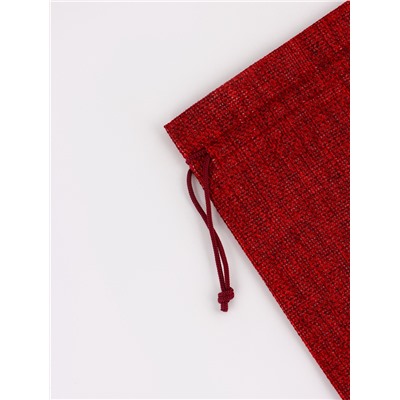 Холщовый мешочек для украшений, подарков и трав, текстиль «Эко», красный, 13×18 см