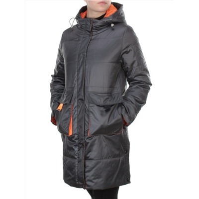 8188 DK. GRAY Пальто демисезонное женское Cloud Lag Cat (100 гр. синтепон)