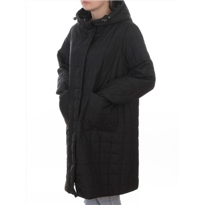 9605 BLACK Куртка стеганная демисезонная женская (100 гр. синтепон)