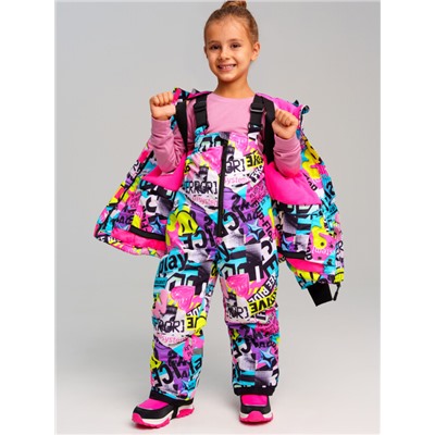 Комплект зимний для девочки: куртка, комбинезон