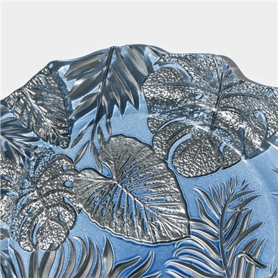 Тарелка «Арабис», d=28 см, стекло, голубая