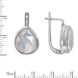 Серьги 'Минера' с жемчугом барокко ИАСК30512-15ЖМN9