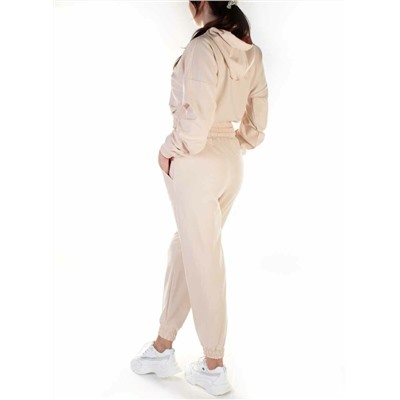 Y276 MILK BEIGE Спортивный костюм женский (100% хлопок)