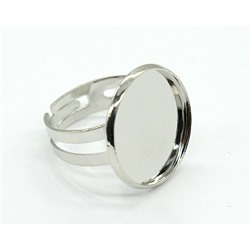Основа для кольца 18мм серебристая