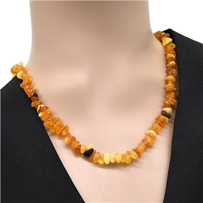 Бусы из лечебного обкатанного янтаря цв.медовый, 54см