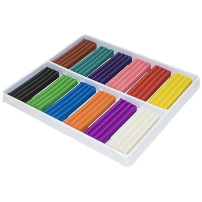 Пластилин 12 цв 180г ZOO, карт. кор.