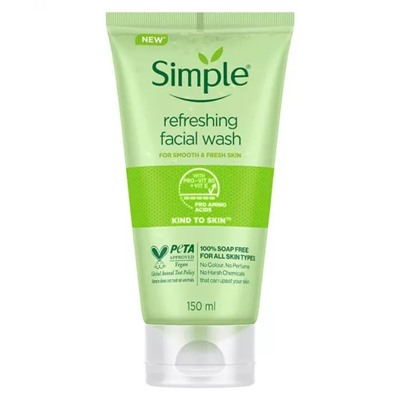 Освежающее средство для умывания (150 мл), Refreshing Facial Wash, произв. Simple