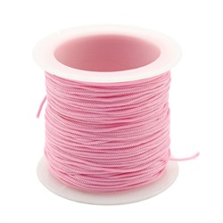 Шнур для плетения шелковый 0,8мм цв.розовый, 15м.