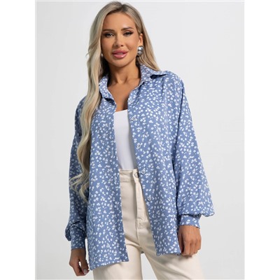 Блуза На пульсе моды (голубая) Б15418-1М