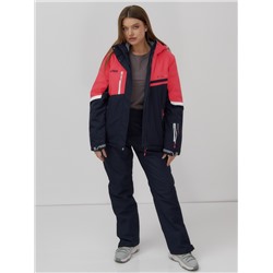 Горнолыжный костюм женский зимний УЦЕНКА малинового цвета 02816M