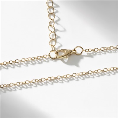 Кулон на цепочке «Сердце», иллюзия, цветной в золоте, 47 см