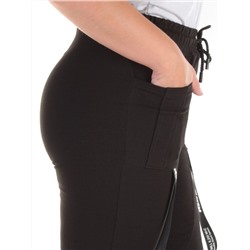 QB-82 BLACK Брюки спортивные женские (95% хлопок, 5% стрейч) P&S