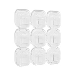 Держатель самоклеящийся для проводов и гирлянд ТУНДРА krep, 15×15 мм, 18 шт.