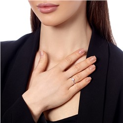 Кольцо с фианитом родированное серебро 925*