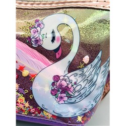 Sunflower Косметичка женская лодочка с пайетками 391, лебедь, разноцветный