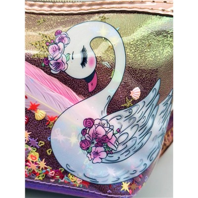 Sunflower Косметичка женская лодочка с пайетками 391, лебедь, разноцветный