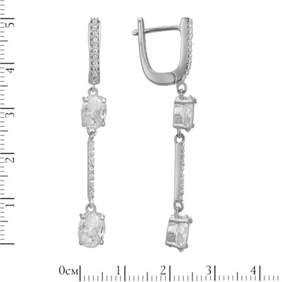 Серьги 'Прим' с фианитами ТГСК.806Ф0