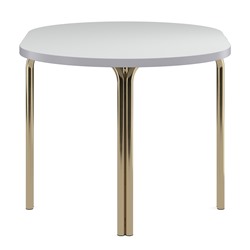 Столик кофейный Ror, 75х50 см, латунь/серый