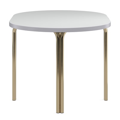 Столик кофейный Ror, 75х50 см, латунь/серый