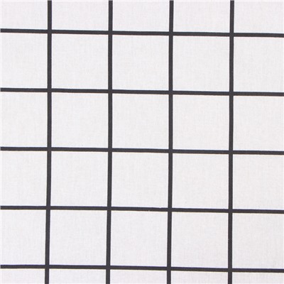 Простыня  1,5сп Экономь и Я "Клетка" цв.белый, 150*215±3 100% хлопок, бязь, 120 гр/м2