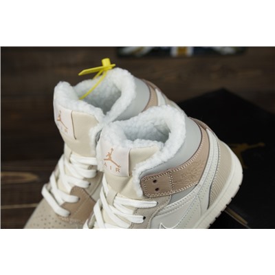 Зимние Air Jordan 1 High OG из натуральной кожи и замши