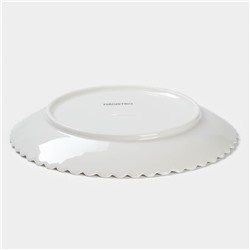 Тарелка Magistro «Цветок», d=19 см, фарфор, белая