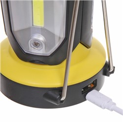 Фонарь туристический, 6 режимов, 1XPE+3COB,  аккумуляторная батарея 1200mAh, 7*14.5см, USB 8801