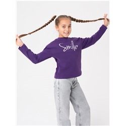 Лонгслив детский "Смайл" фиолет