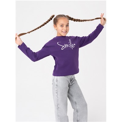 Лонгслив детский "Смайл" фиолет
