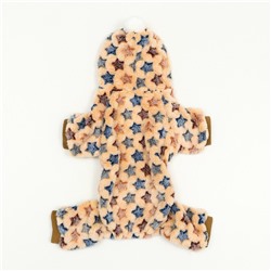 Комбинезон «Звёзды» с капюшоном, размер L (ДС 35 см, ОГ 45 см, ОШ 35 см), бежевый