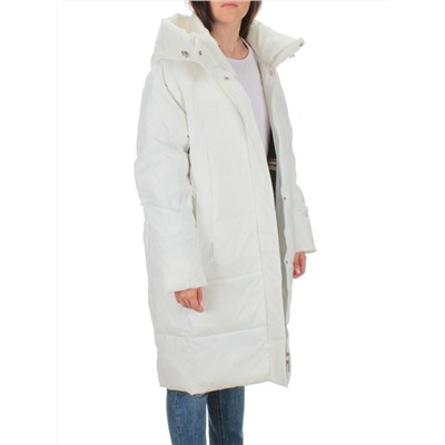 22369 WHITE Пальто зимнее женское (200 гр. холлофайбера)