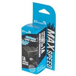 СЗУ ELTRONIC Max Speed Lightning (1000mAh) в коробке (черный) голова+кабель