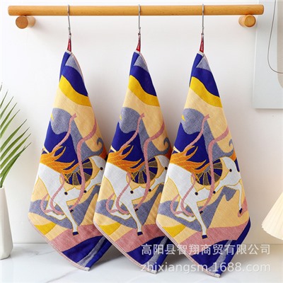 Cartoon breathable gauze scarf, 34*40cm