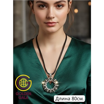 Кулон на кожаном шнурке "Женская грация" Арт КШ2130/18