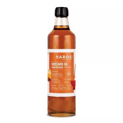 Горчичное масло холодного отжима (750 мл), Cold Pressed Mustard Oil, произв. Barosi