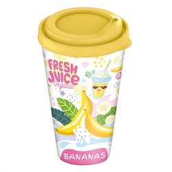 Стакан с крышкой 550 мл с декором "Fresh Juice" (микс) 223110290/00