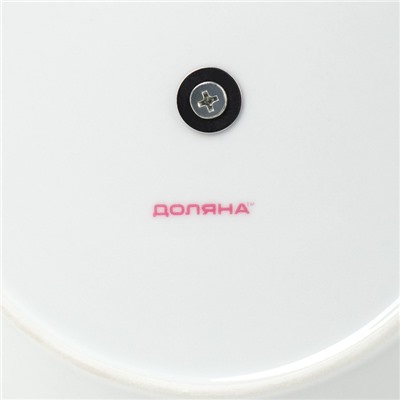 Этажёрка для фруктов и десертов Доляна «Горох», 3 яруса, керамика, d=15.5/17/23 см, красная