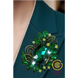 Брошь крупная с кристаллами БР4/3 модель 3